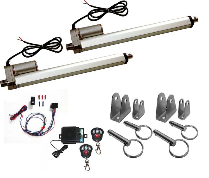 2 Heavy Duty Linear Actuator 12v, 12" Stroke: Includes Remote Switch & Brackets