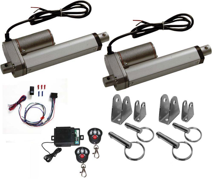 2 Heavy Duty Linear Actuator 12v, 4" Stroke: Includes Remote Switch & Brackets