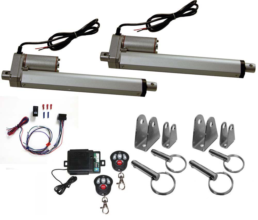 2 Heavy Duty Linear Actuator 12v 8" Stroke: Includes Remote Switch & Brackets