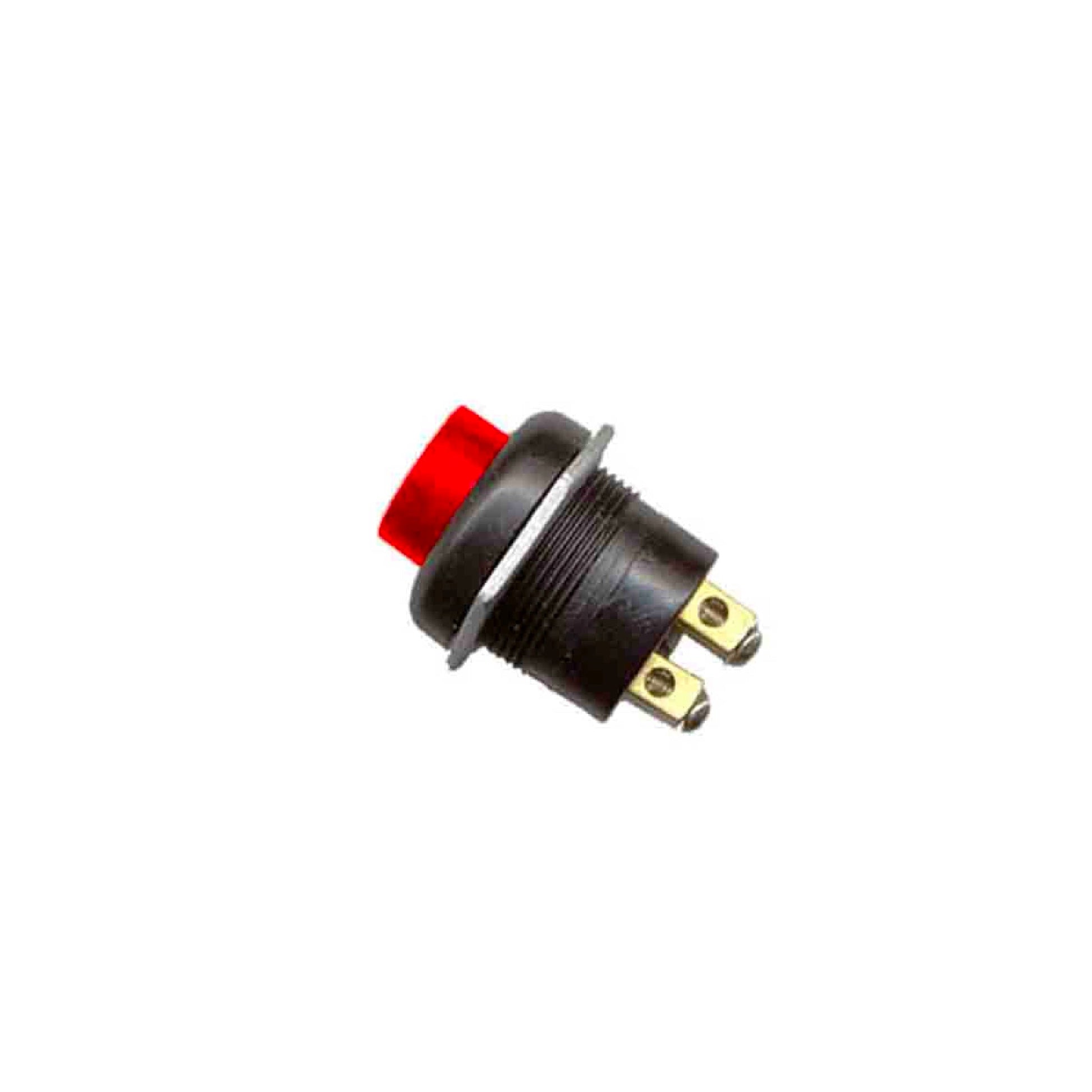 Flush Mount Red Plastic Push Button Momentary SPST Switch - MyPushcart