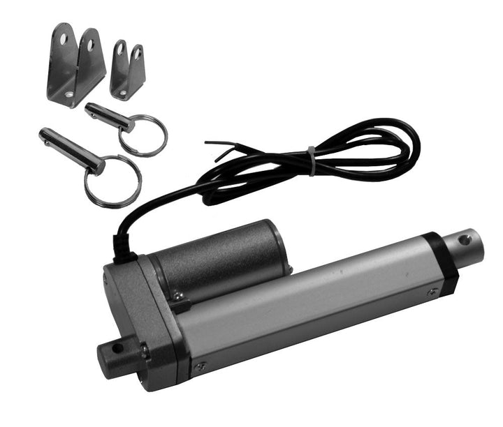 Heavy Duty Linear Actuator 12 Volt 4" Stroke - 2 Steel Brackets Included - MyPushcart