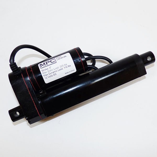 LAD Series - 12 Volt Actuator w/4" Stroke with 225 lb Max Load w/ Switch Kit - MyPushcart