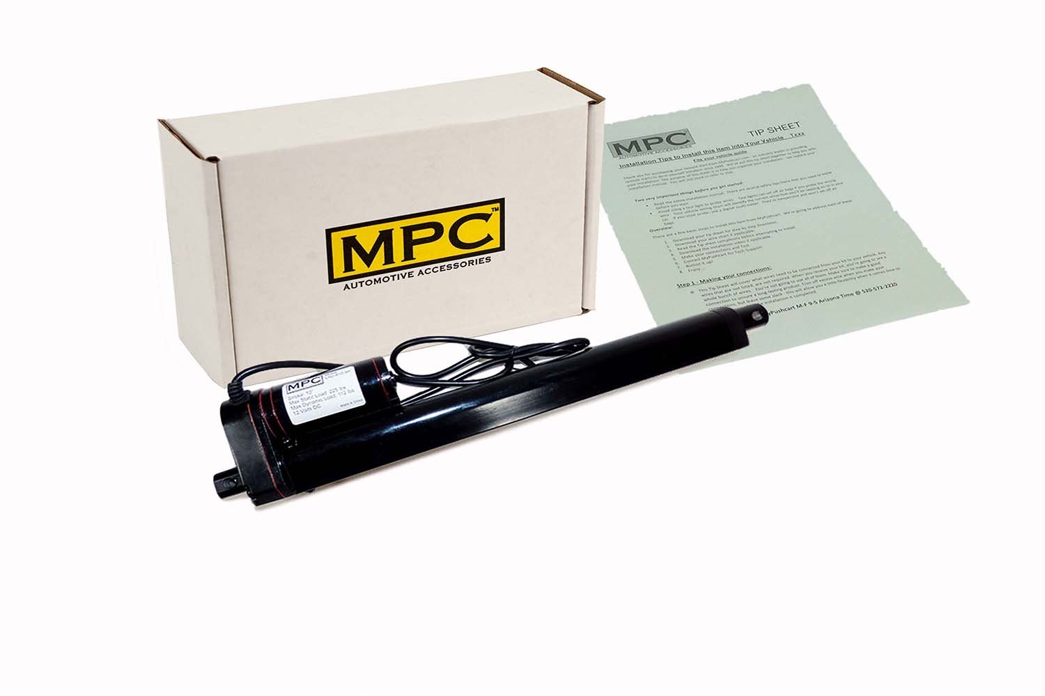 LAD Series - 12 Volt Linear Actuator 225 lb Max Static Load - MyPushcart
