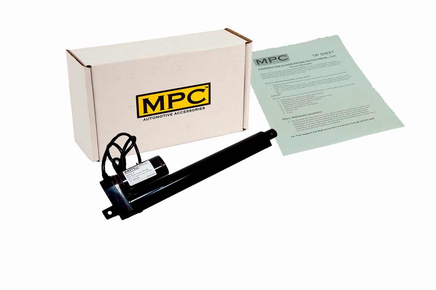 LAD Series - 12 Volt Linear Actuator 225 lb Max Static Load - MyPushcart