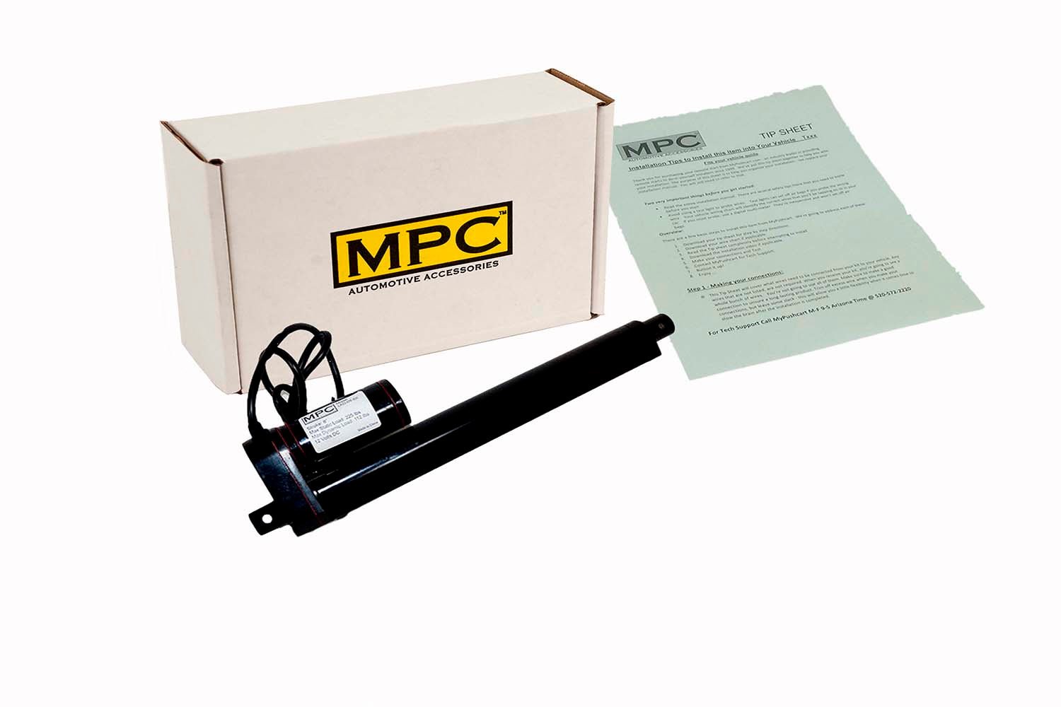 LAD Series - 12 Volt Linear Actuator 225 lb Max Static Load - MyPushcart