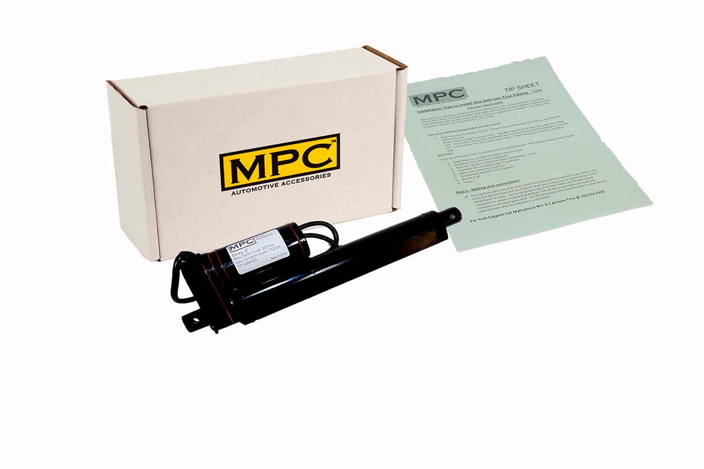 LAD Series - 12 Volt Linear Actuator 225 lb Max Static Load - MyPushcart