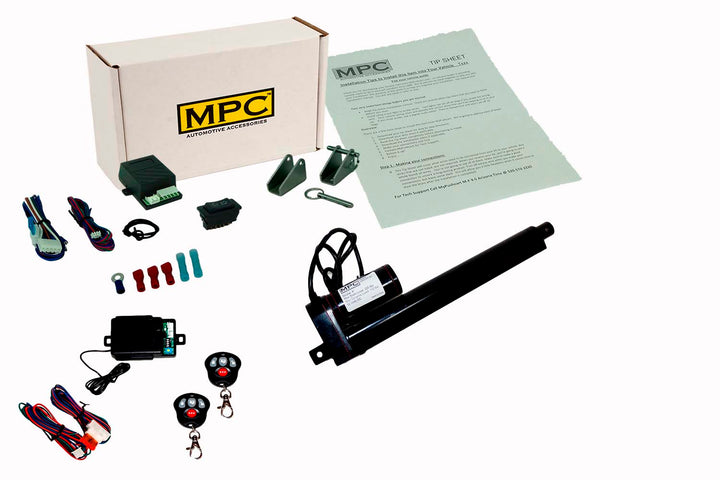 LAD Series - 12v Actuator with 8" Stroke with Brackets, Switch Kit and Remote