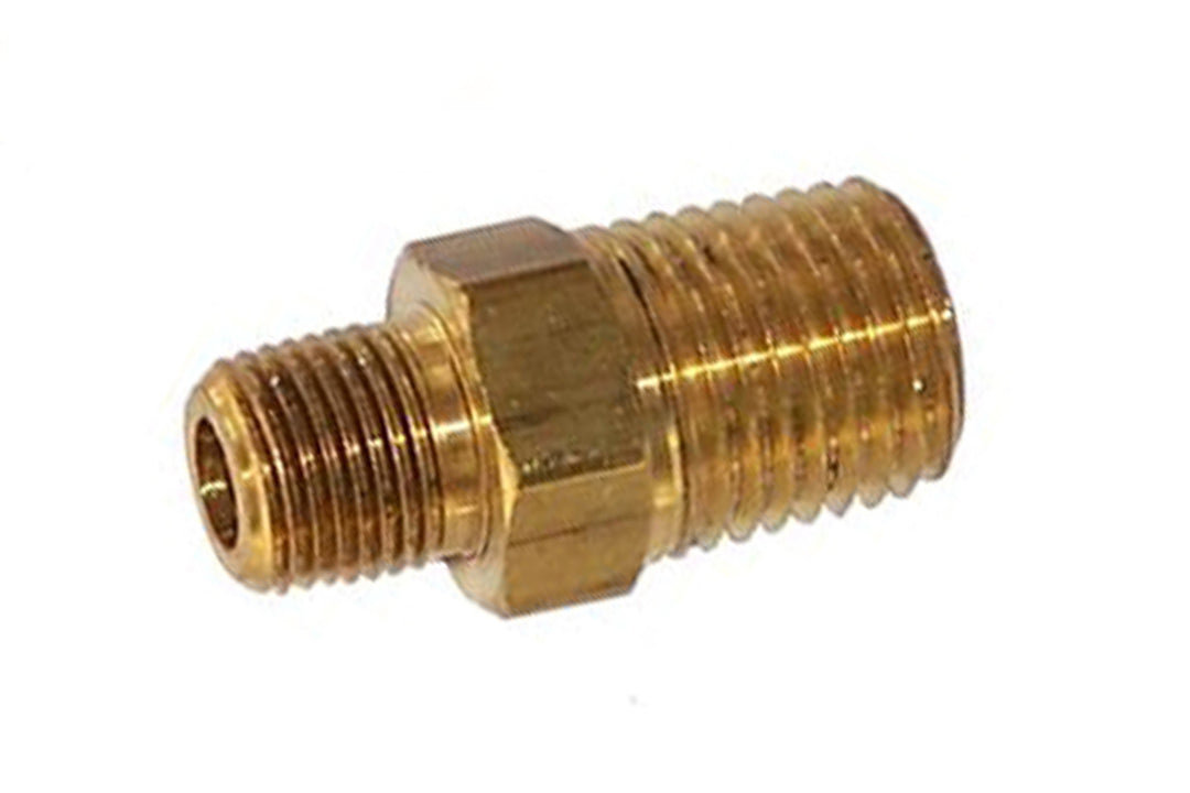 Male Hex Nipple Adapter 3/8" NPT M to 1/4" NPT M