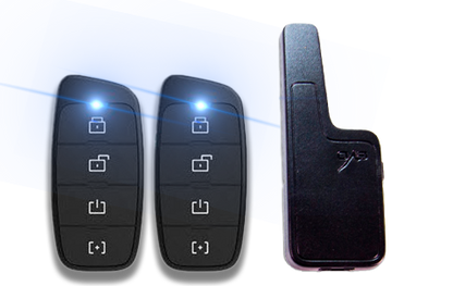 (2) 4-Button 2-Way Remotes with Antenna Upgrade Kit For Fortin EVO-ALL & EVO-ONE