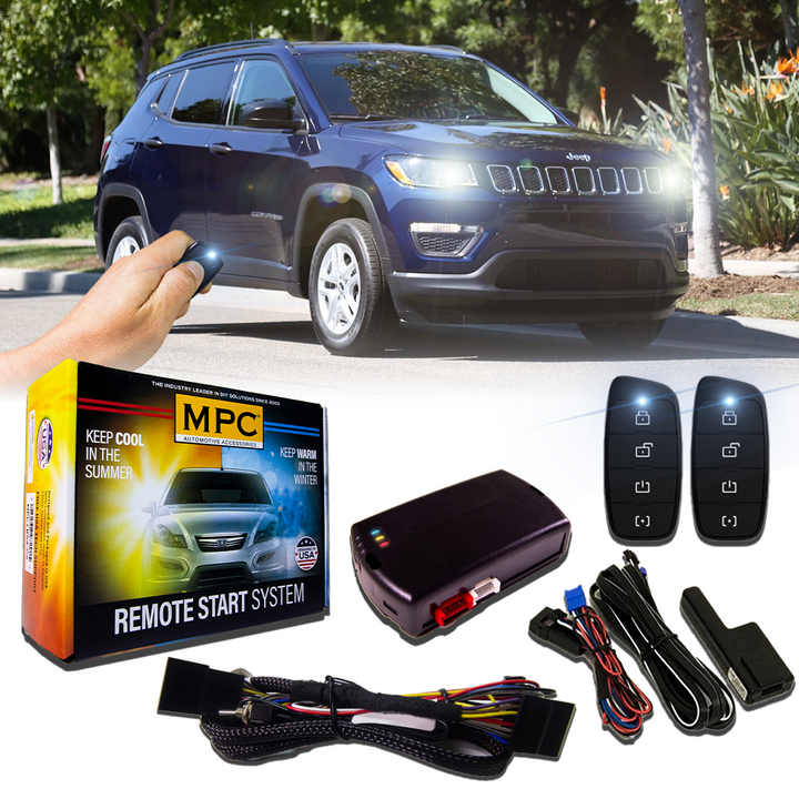 MyPushcart - Online Shop for Jeep Compass (2008-2017) Plug-n-Play (2) 4-Button 2-Way Remote Start