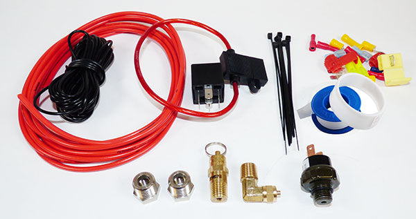 Train Air Horn Kit; Three Oversize Flat-Rack Trumpets, 150 PSI Compressor & Tank