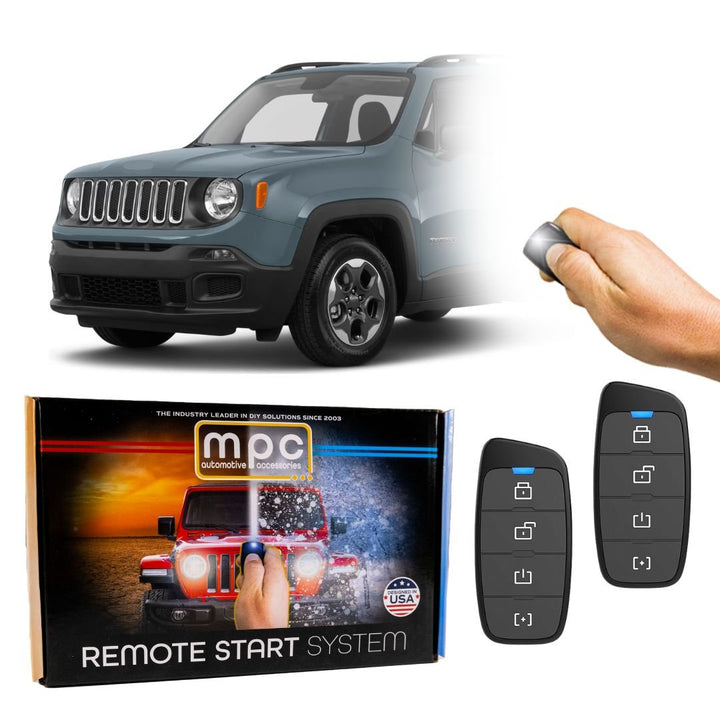 Plug - n - Play 4 Button Remote Start For 2015 - 2017 Jeep Renegade - Push - to - Start - MyPushcart