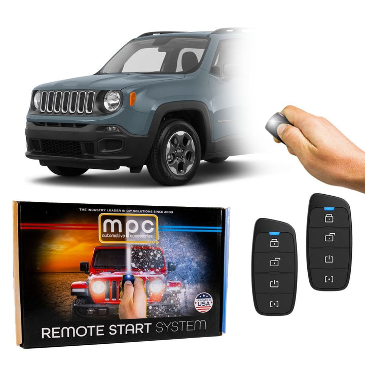 Plug - n - Play 4 - Button Remote Start/Keyless Entry For 2015 - 2017 Jeep Renegade - MyPushcart