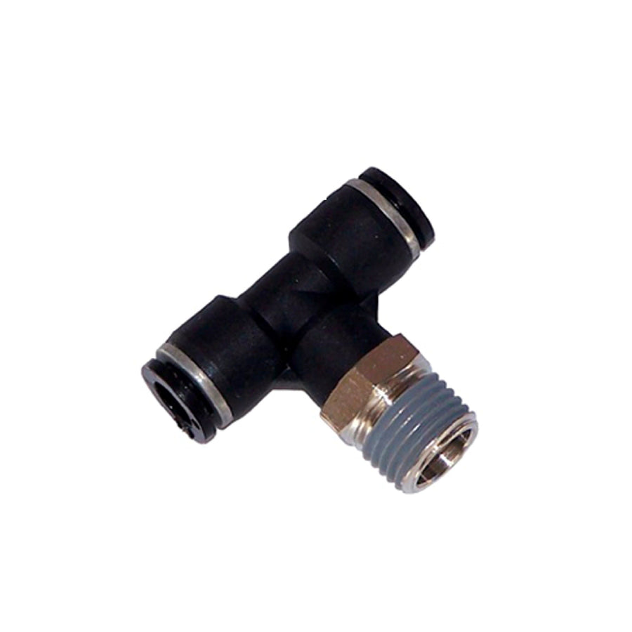 Push - On T Fitting 1/4" M NPT + 1/4" O.D Tubing - MyPushcart