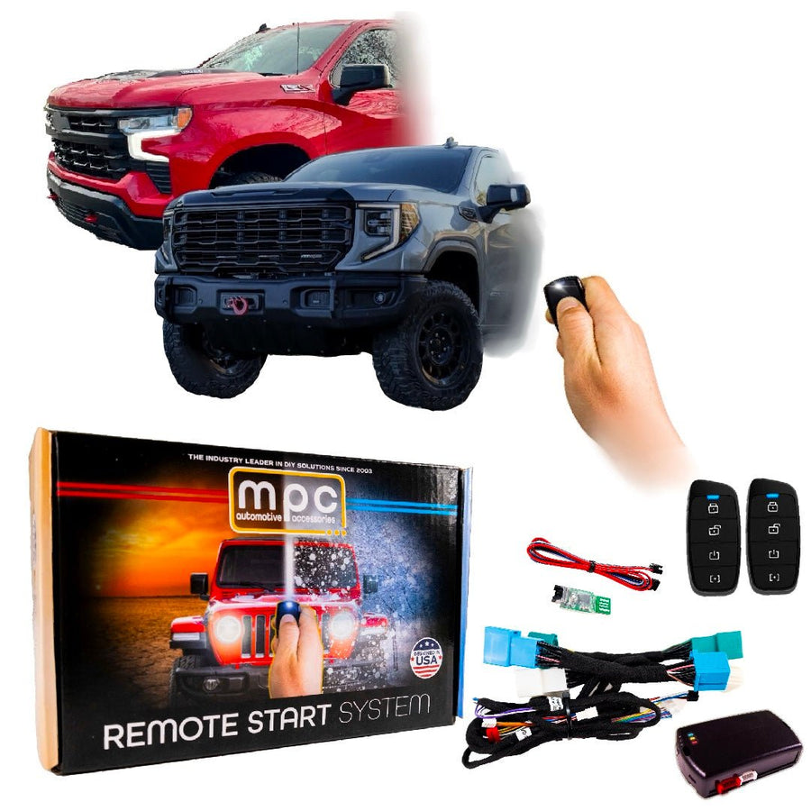 Remote Start For Silverado/Sierra 1500/2500/3500 2015 - 2023 | With 2 - Way Remotes - MyPushcart