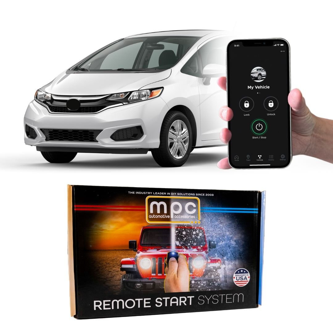 Remote Start Kit For 2015 - 2020 Honda Fit || 100% Plug n Play || iPhone/Android Control || Press OEM Fob 3X Lock To Start || Push To Start Vehicles Only - MyPushcart