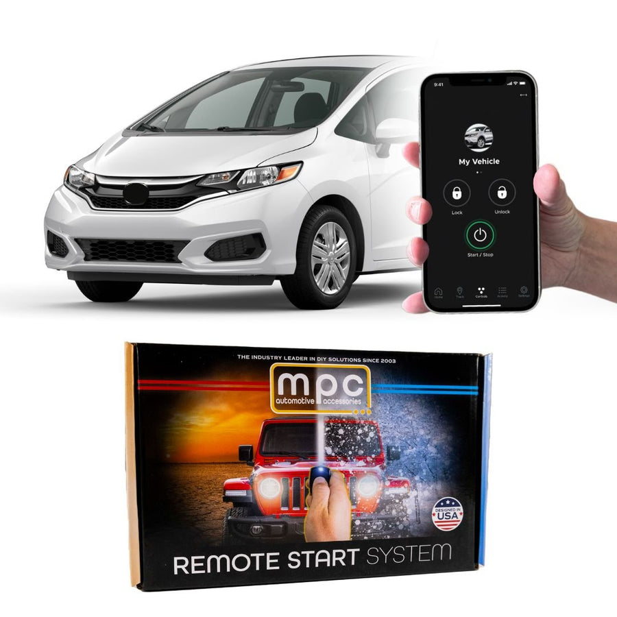 Remote Start Kit For 2015 - 2020 Honda Fit || 100% Plug n Play || iPhone/Android Control || Press OEM Fob 3X Lock To Start || Push To Start Vehicles Only - MyPushcart
