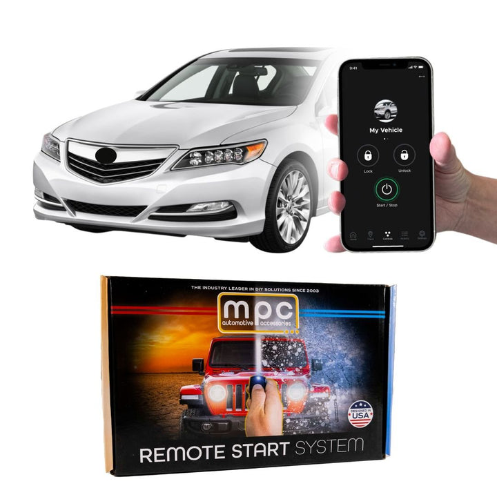 Remote Start Kit For 2016 - 2017 Acura RLX || 100% Plug n Play || iPhone/Android Control || Press OEM Fob 3X Lock To Start || Push To Start Vehicles Only - MyPushcart