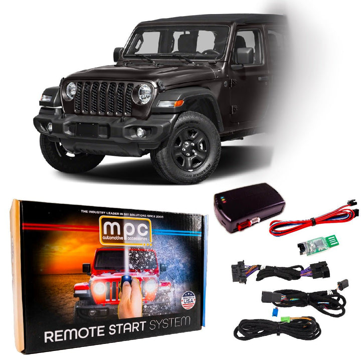 Remote Start Kit For Jeep Wrangler 2018 - 2024 | Plug and Play | Lock 3X to Start - MyPushcart