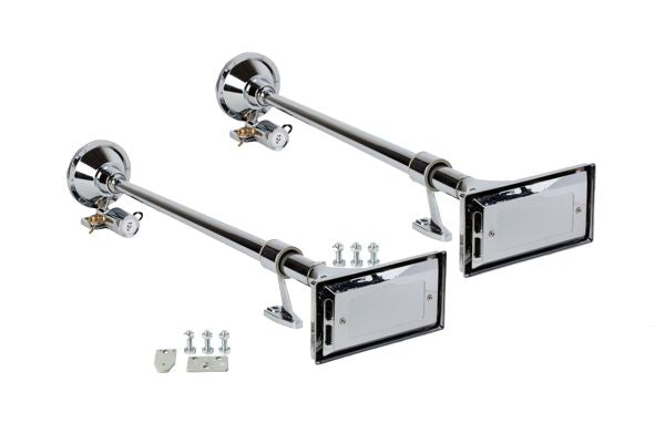 Truck Horn Complete Package Dual 29" Roof Mount Horns 200 PSI 4 Gal Air System
