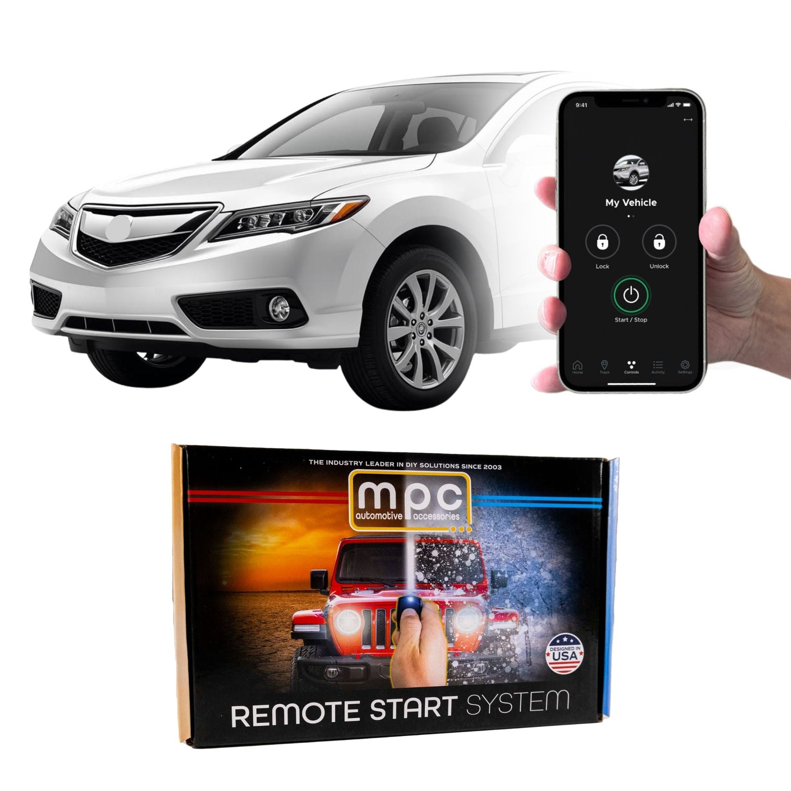 Smartphone Remote Starter For 2010 - 2013 Acura ZDX - OEM Key Fob Activated - MyPushcart