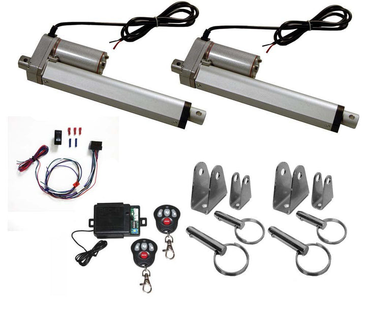 2 Heavy Duty Linear Actuator 12v 6" Stroke: Includes Remote Switch & Brackets - MyPushcart