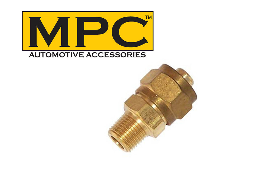 1/4" M NPT compression fitting for 1/2" OD Nylon Air Tube