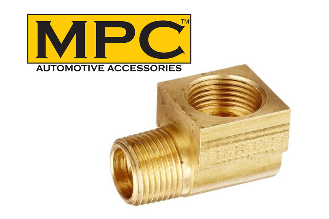 Brass 90 Degree Elbow Connector 1/4" Male NPT to 1/4" Female NPT