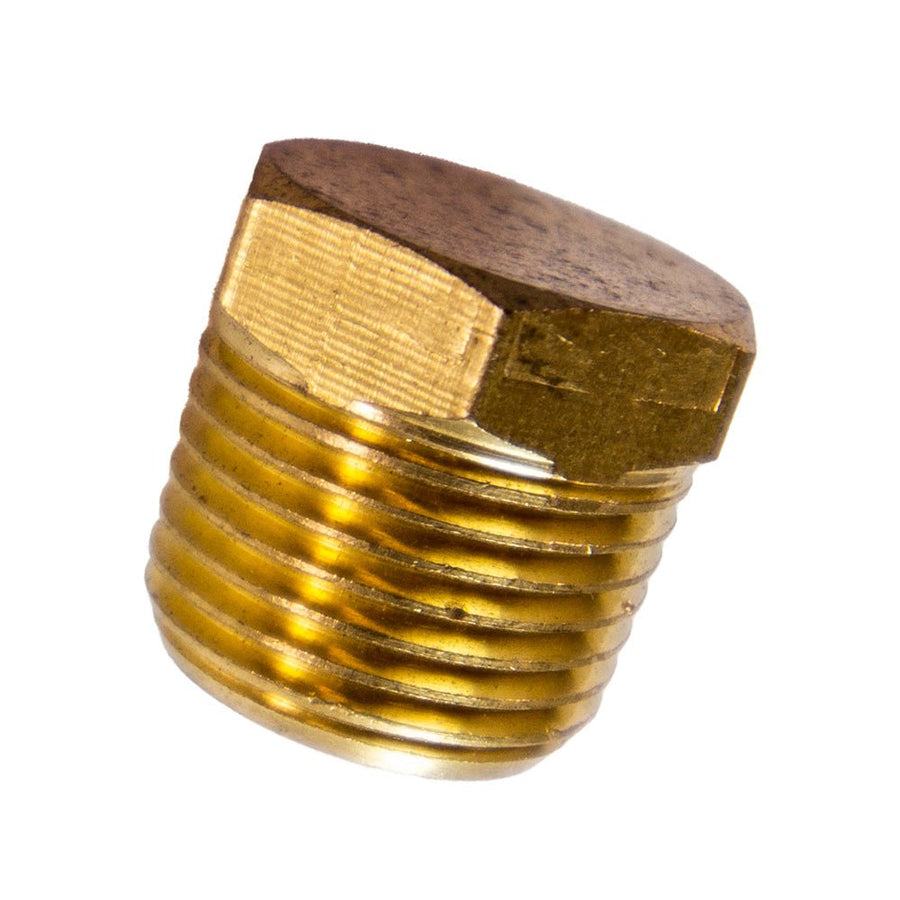 Brass Hex Plug - 3/8" Male NPT Thread - MyPushcart