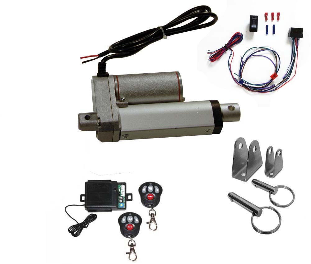 Heavy Duty Linear Actuator 12v 2" Stroke: Includes Remote Switch & Brackets - MyPushcart