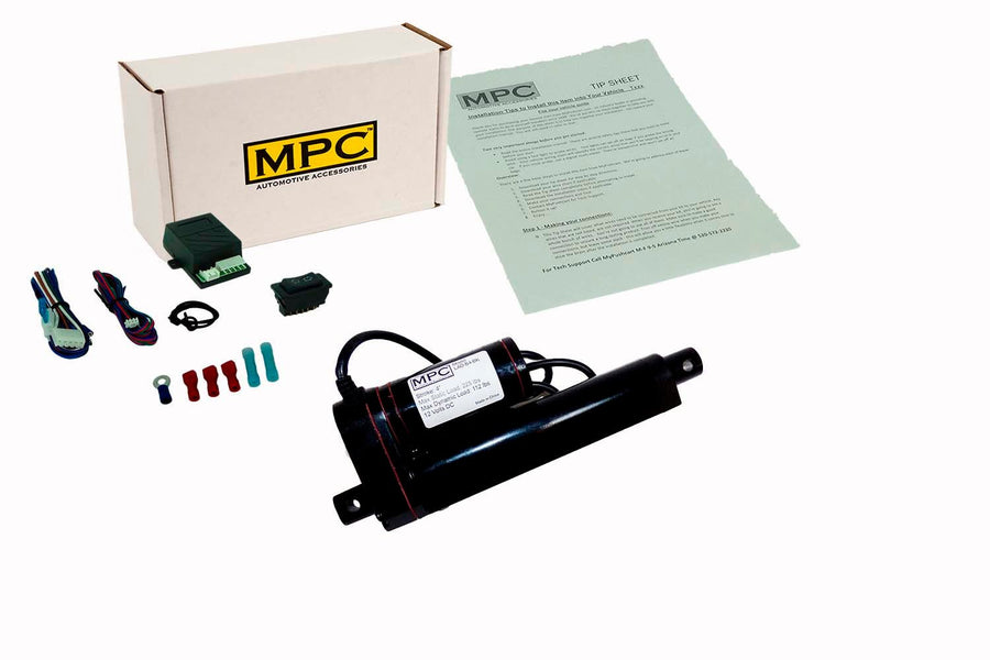 LAD Series - 12 Volt Actuator w/4" Stroke with 225 lb Max Load w/ Switch Kit - MyPushcart