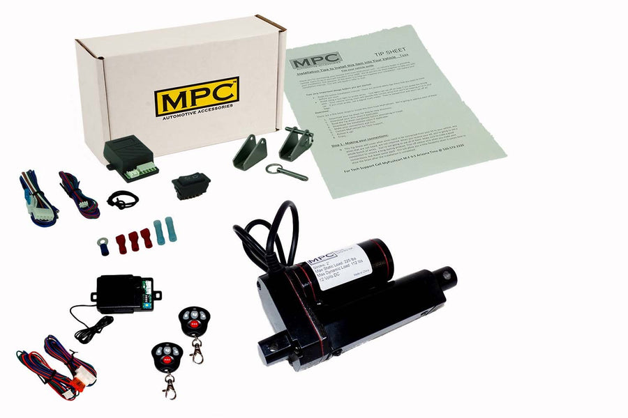 LAD Series - 12v Actuator with 2" Stroke with Brackets, Switch Kit and Remote - MyPushcart