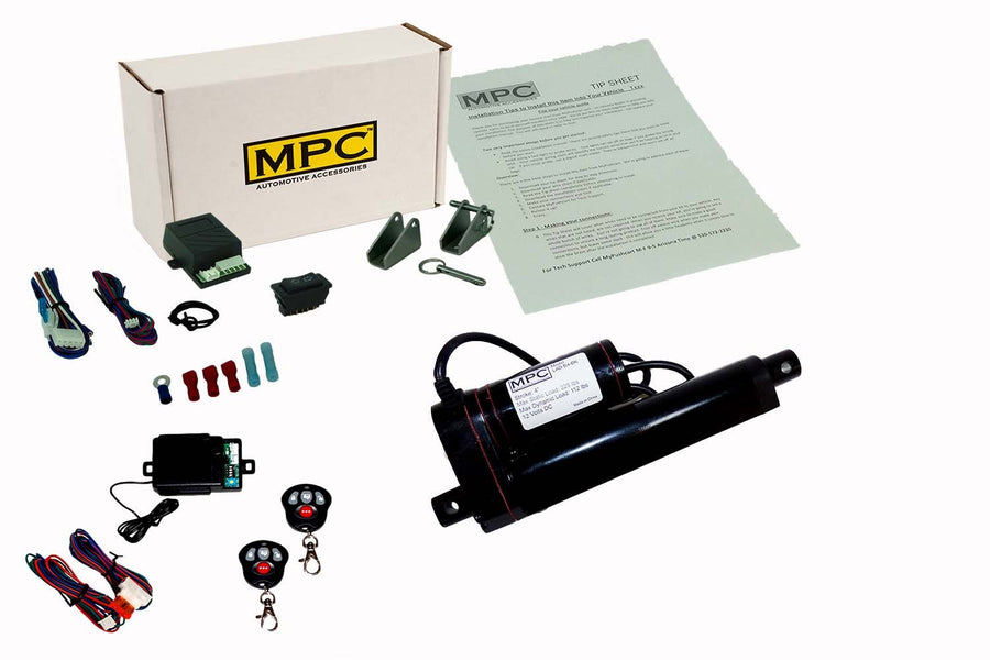 LAD Series - 12v Actuator with 4" Stroke with Brackets, Switch Kit and Remote - MyPushcart