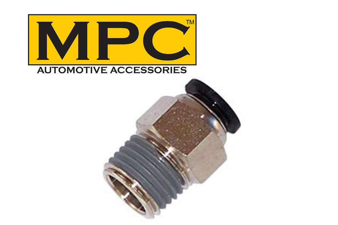 Push-on Fitting 1/4" M NPT to 1/4" O.D tubing - MyPushcart