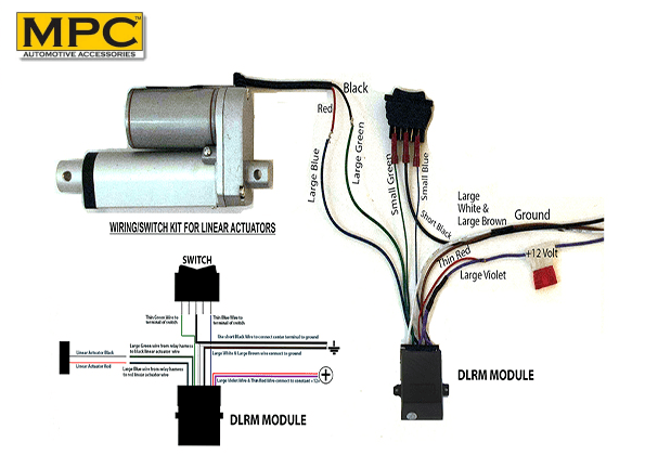 Wiring, Switch & Relay Kit for Linear Actuators - Includes Relays & Instructions - MyPushcart